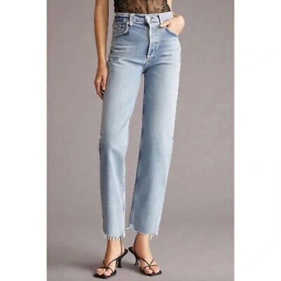 Citizens Of Humanity Denim - Citizens of Humanity Florence Wide Straight Leg Crop Jeans Size 31 Adorn Color